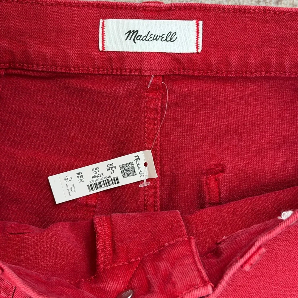 Madewell Emmy Red Wide Leg Women's Jeans - Picture 6 of 6